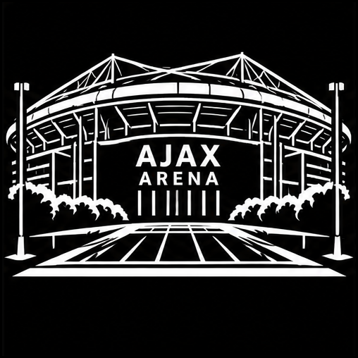 Maatwerk bakfiets sticker van het Ajax ArenA stadion op een Urban Arrow bakfiets