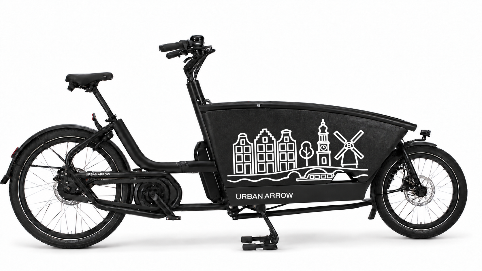 Amsterdam bakfiets design Amsterdam aan het water in 70 × 37 cm op de bak