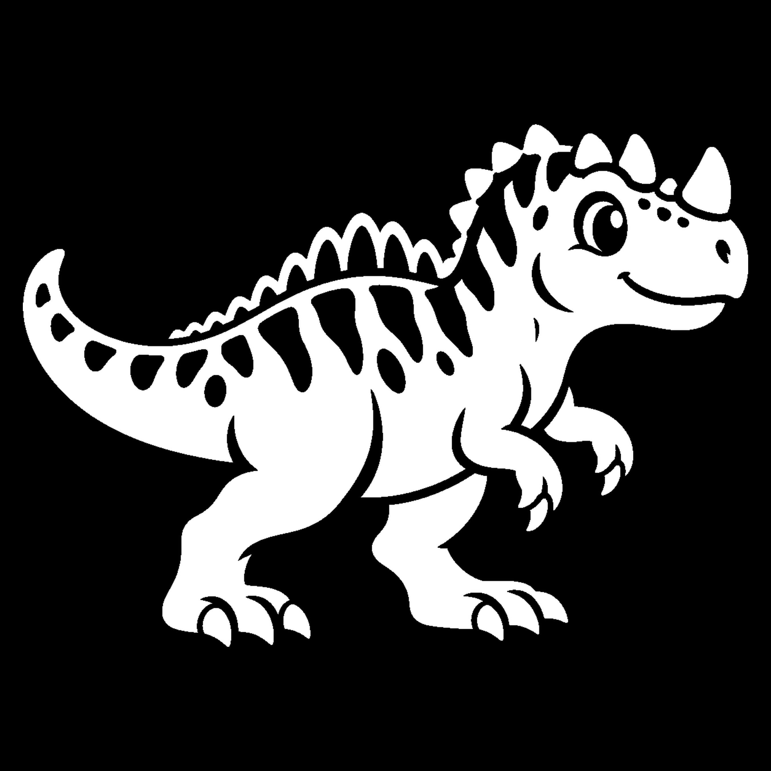 Bakfiets verfsjabloon Dieren: Ceratosaurus 1 - Ceratosaurus, Dinosaurus, Dino, Oertijd - het ontwerp
