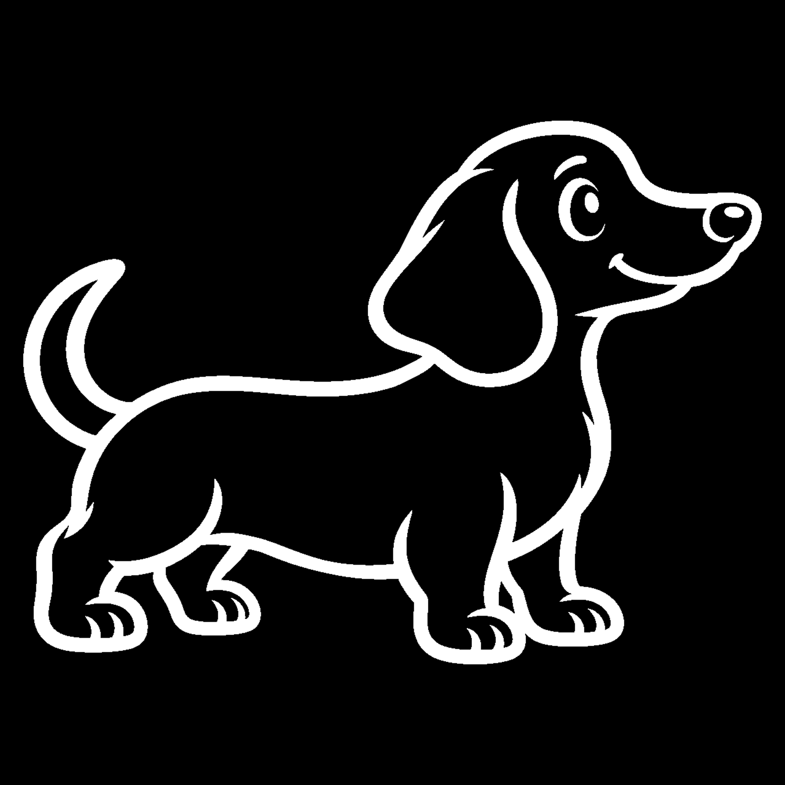 Premium bakfiets sticker Dieren: Teckel 2 - Hond, Teckel, Huisdier, Gegoten vinyl - het ontwerp