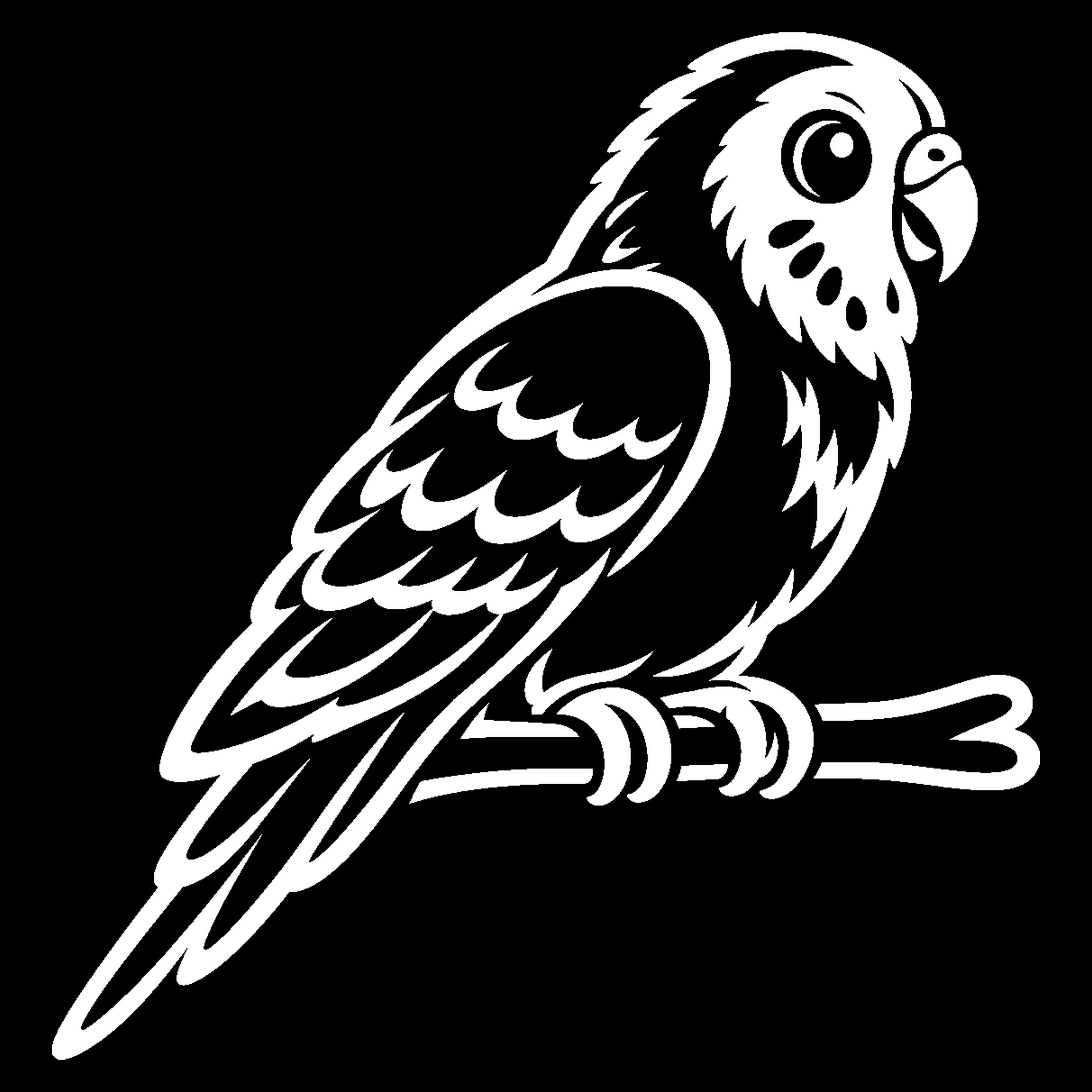 Premium bakfiets sticker Dieren: Parkiet 2 - Vogel, Parkiet, Huisdier, Gegoten vinyl - het ontwerp