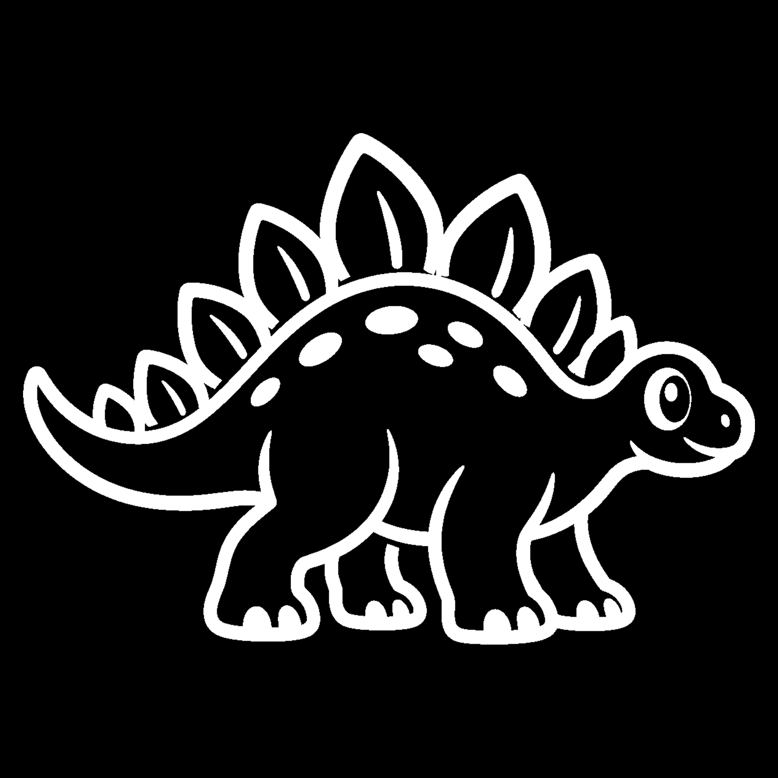 Bakfiets verfsjabloon Dieren: Stegosaurus 2 - Stegosaurus, Dinosaurus, Dino, Oertijd - het ontwerp