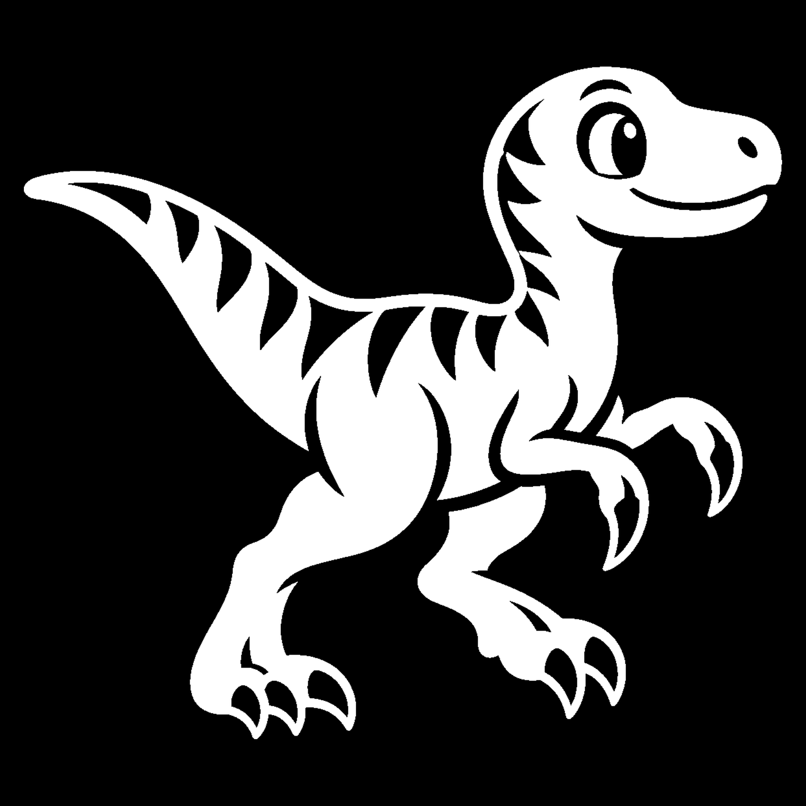 Bakfiets verfsjabloon Dieren: Velociraptor 1 - Velociraptor, Dinosaurus, Dino, Oertijd - het ontwerp