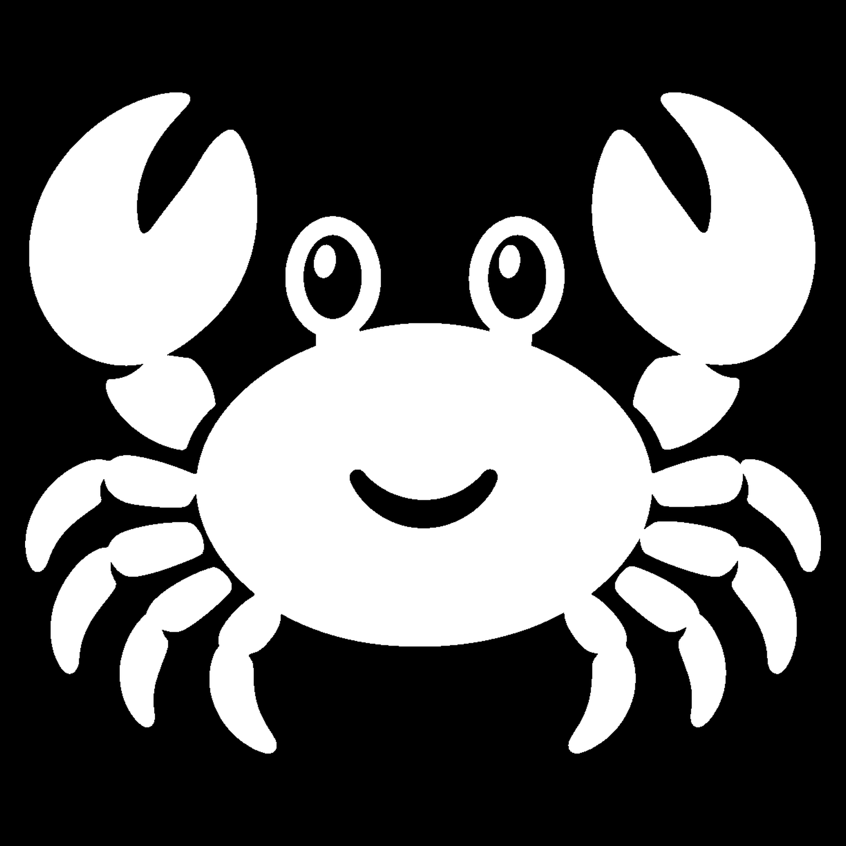 Bakfiets verfsjabloon Dieren: Krab 1 - Krab, Zeedier, Zelfklevend sjabloon, Zelf schilderen - het ontwerp