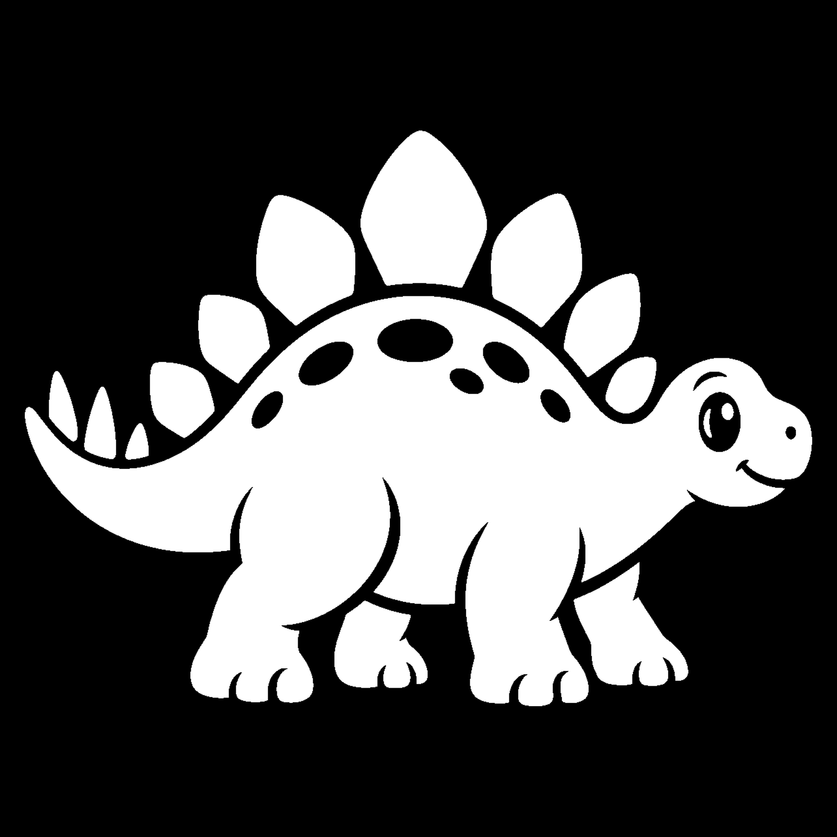 Bakfiets verfsjabloon Dieren: Stegosaurus 1 - Stegosaurus, Dinosaurus, Dino, Oertijd - het ontwerp