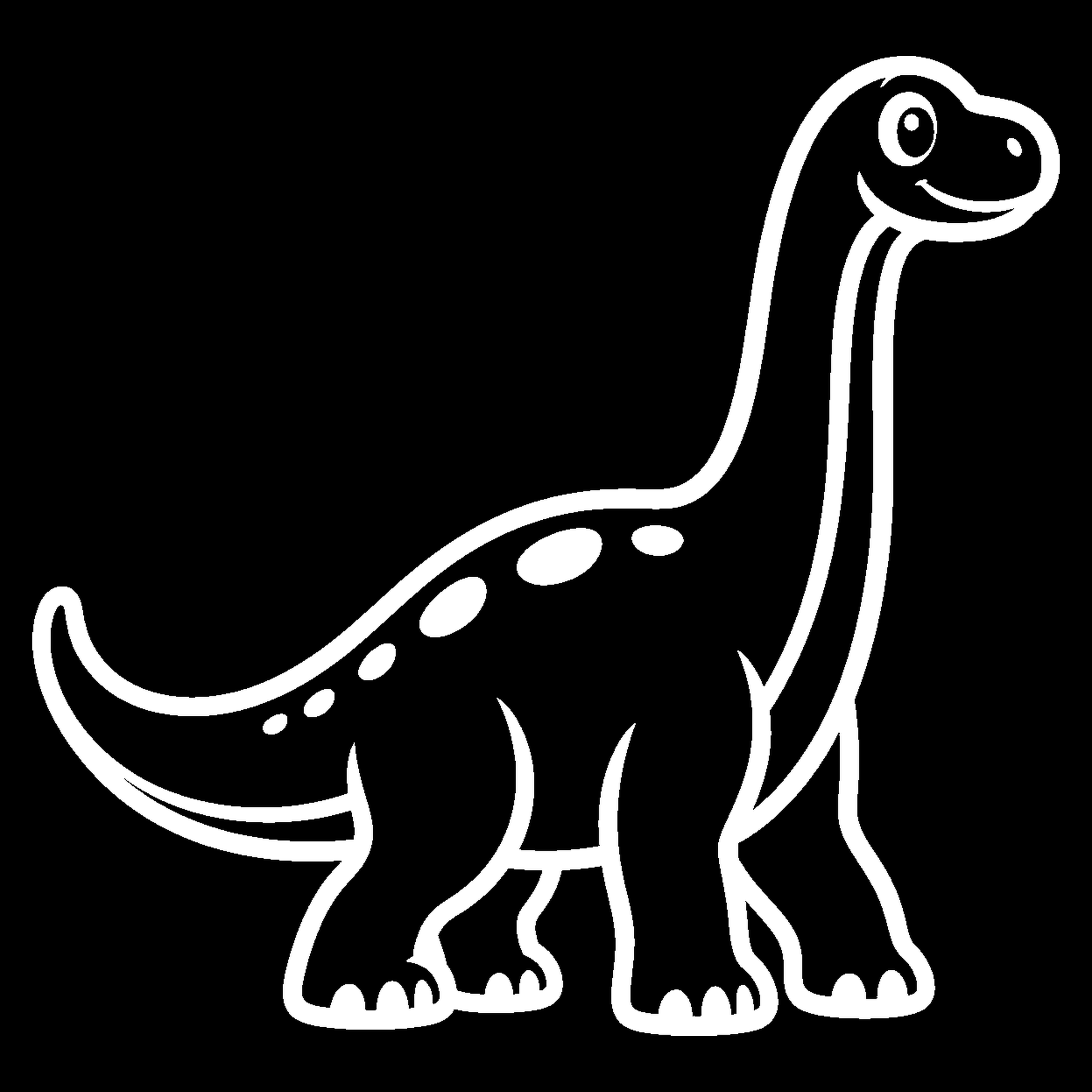 Bakfiets verfsjabloon Dieren: Brachiosaurus 2 - Brachiosaurus, Dinosaurus, Dino, Oertijd - het ontwerp