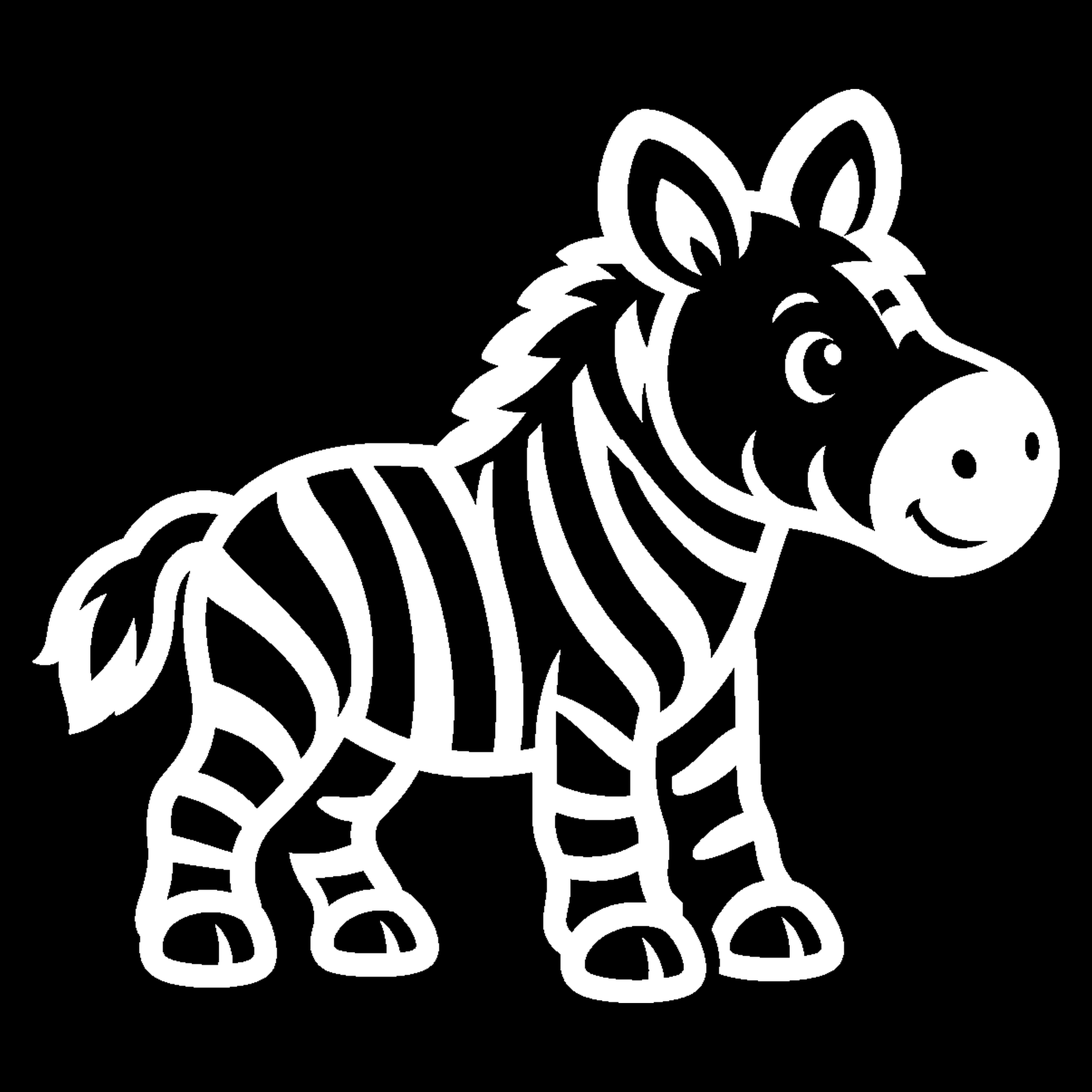 Premium bakfiets sticker Dieren: Zebra 2 - Zebra, Wild dier, Strepen, Savanne - het ontwerp