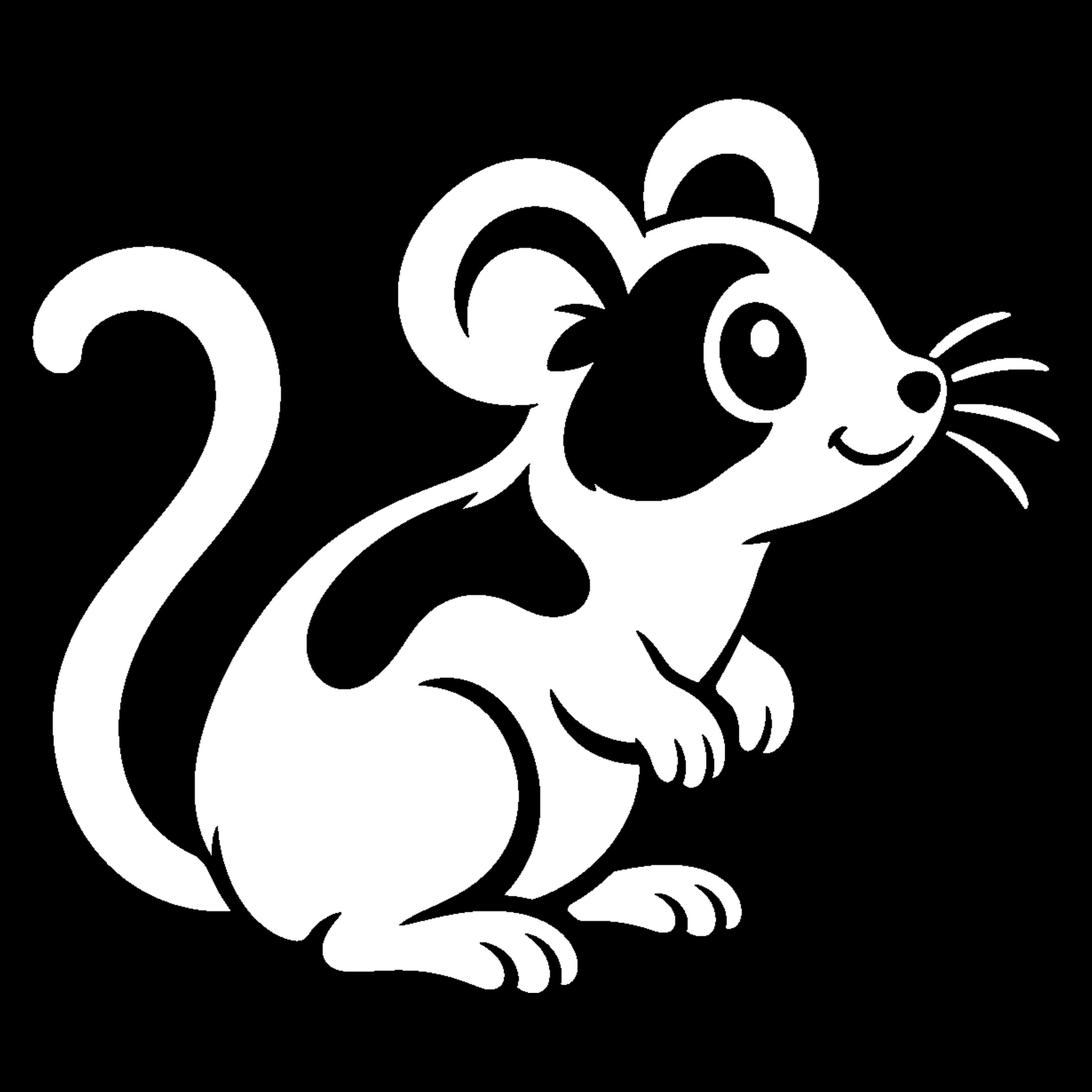 Premium bakfiets sticker Dieren: Rat 1 - Rat, Knaagdier, Huisdier, Gegoten vinyl - het ontwerp