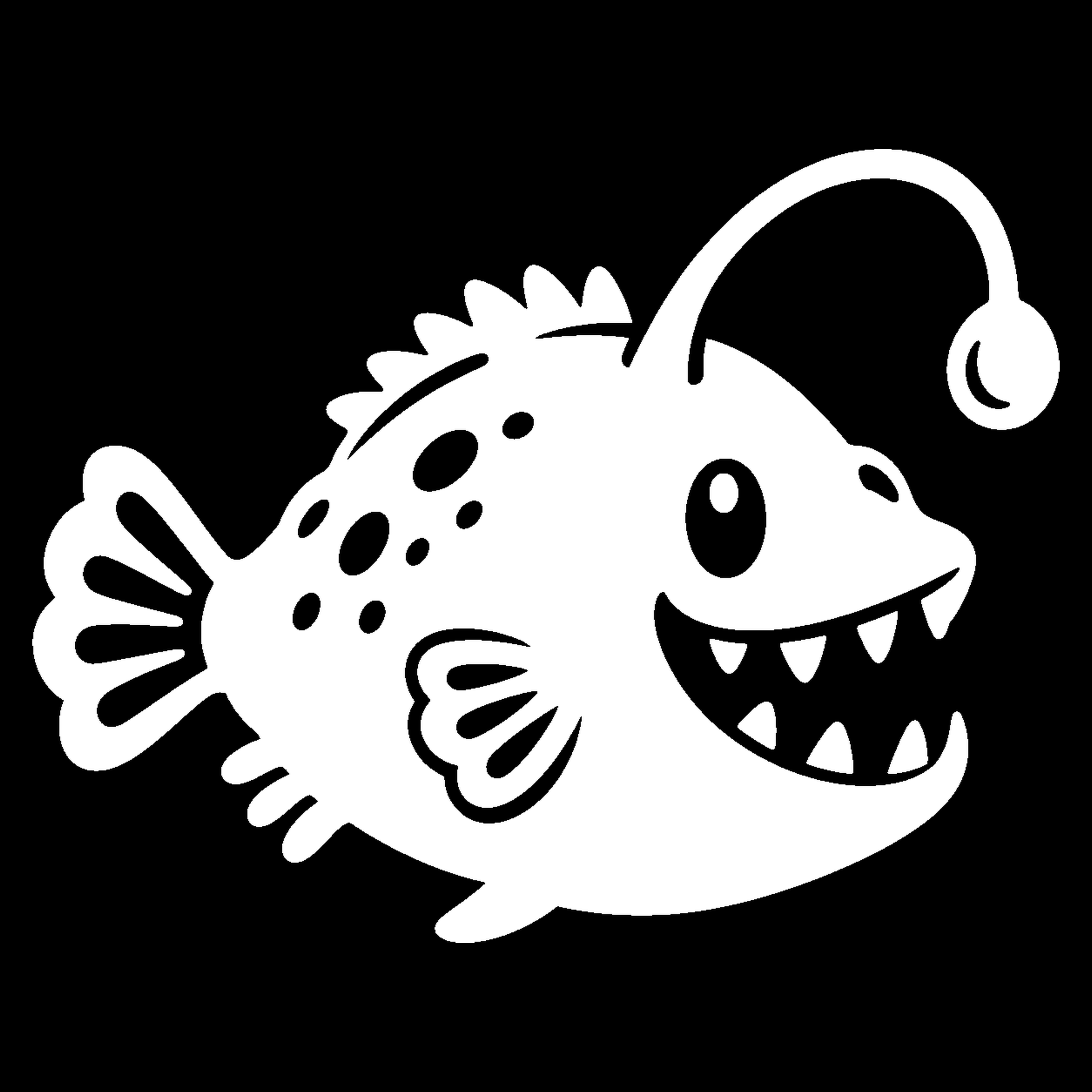 Premium bakfiets sticker Dieren: Zeeduivel 1 - Zeeduivel, Zeedier, Gegoten vinyl, Kant-en-klaar opplakken - het ontwerp