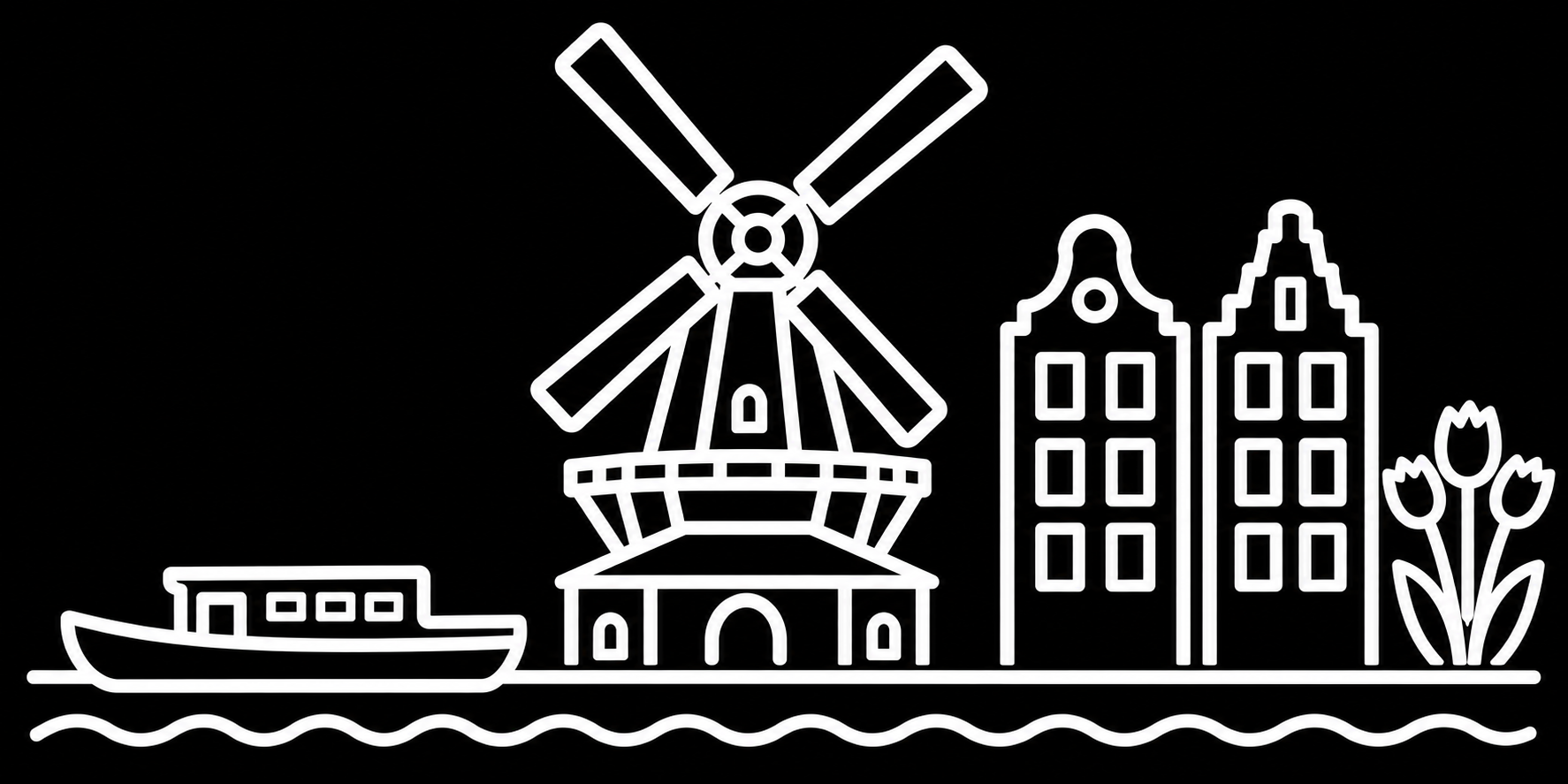 Premium bakfiets sticker Haarlem: Molen De Adriaan - Molen De Adriaan, Spaarne, Haarlem, Molen - het ontwerp