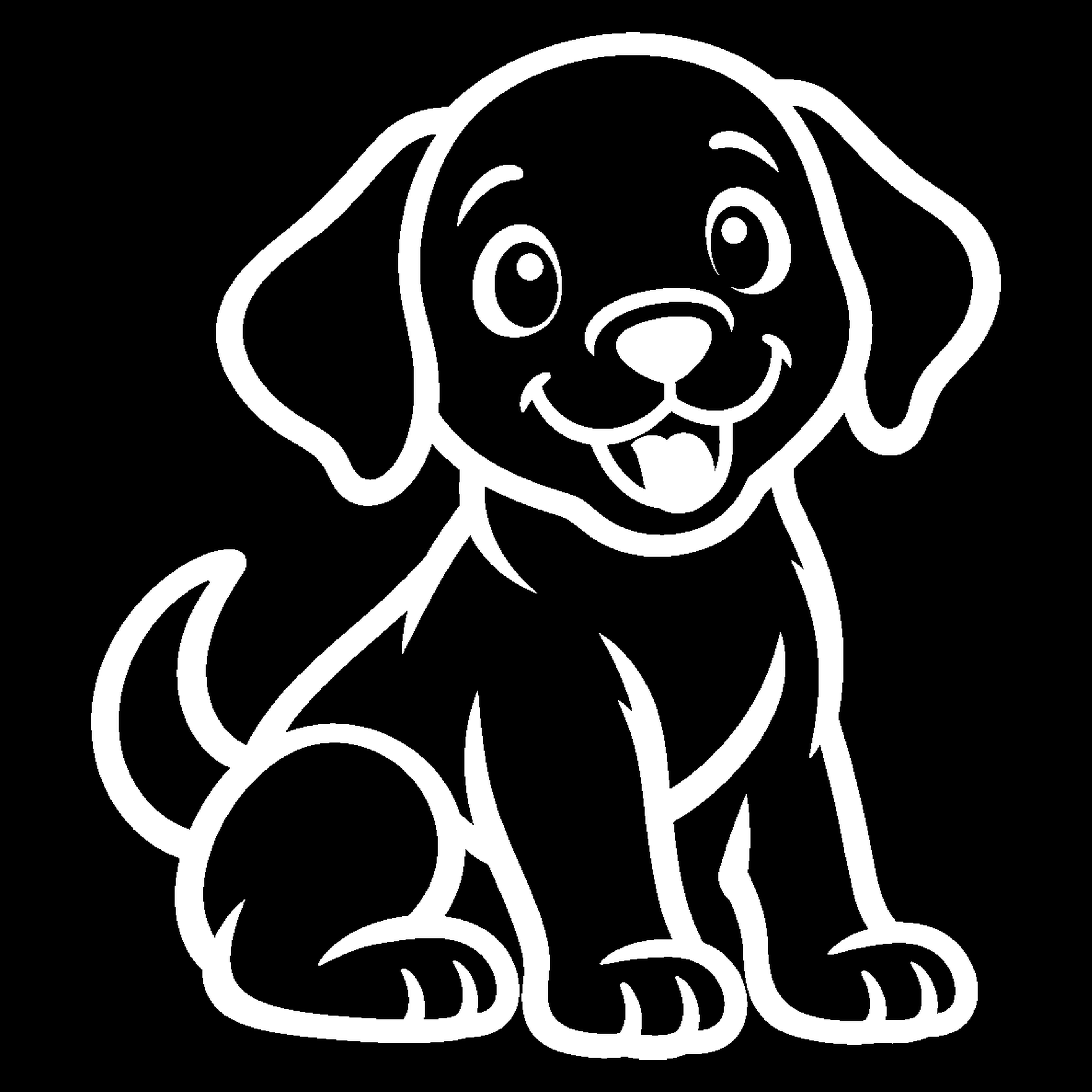 Bakfiets verfsjabloon Dieren: Labrador 2 - Hond, Labrador, Huisdier, Zelfklevend sjabloon - het ontwerp