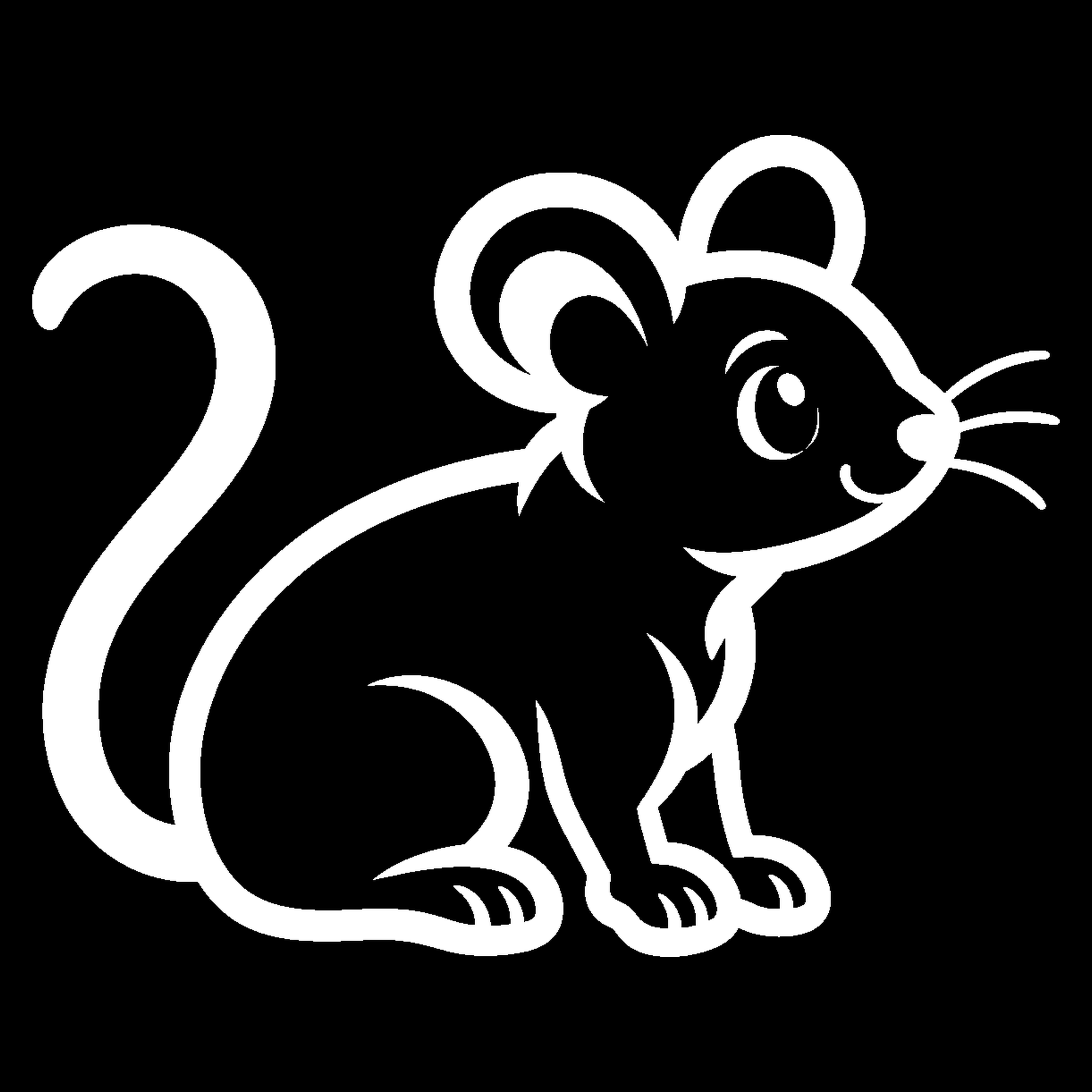 Bakfiets verfsjabloon Dieren: Rat 2 - Rat, Knaagdier, Huisdier, Zelfklevend sjabloon - het ontwerp