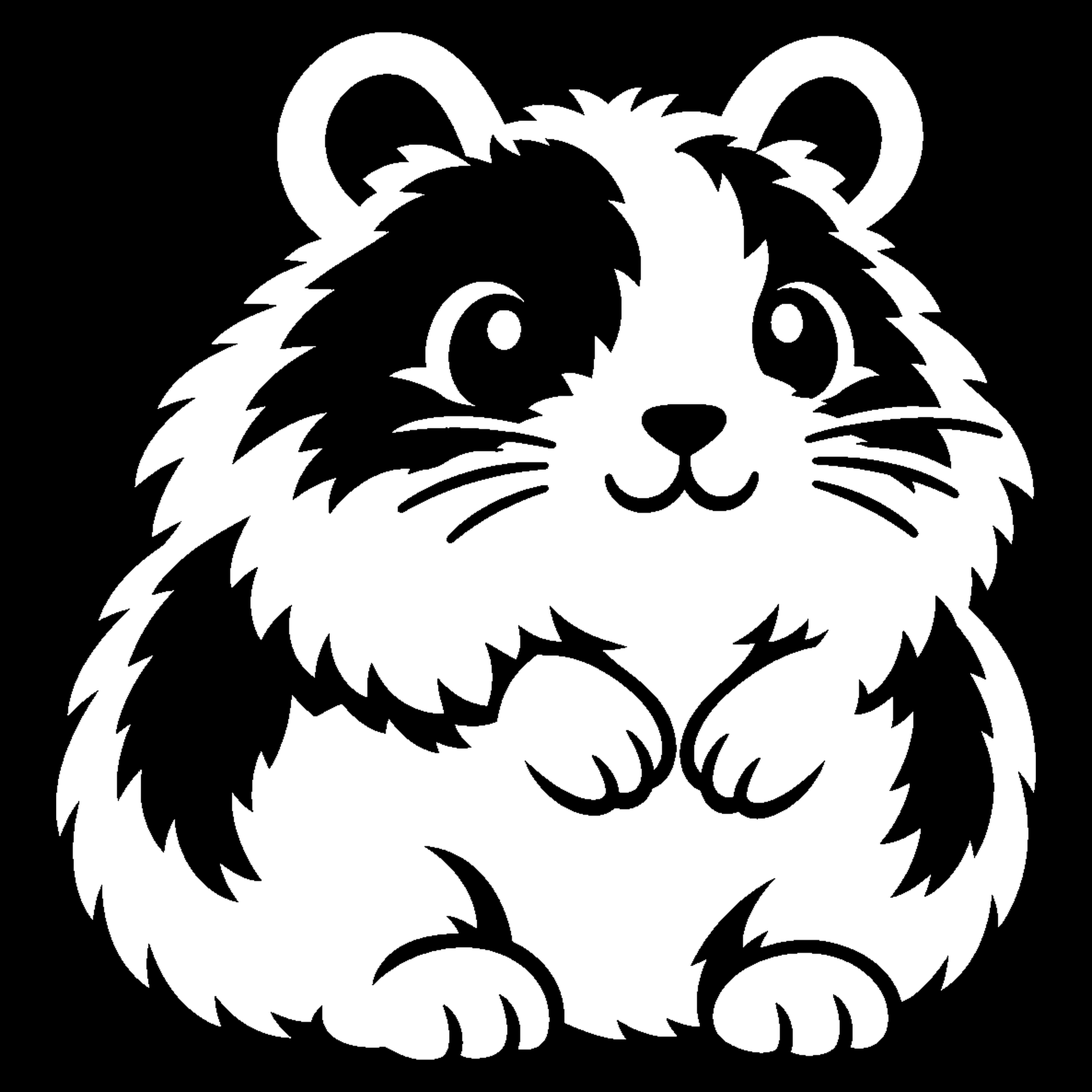 Premium bakfiets sticker Dieren: Hamster 1 - Hamster, Knaagdier, Huisdier, Gegoten vinyl - het ontwerp