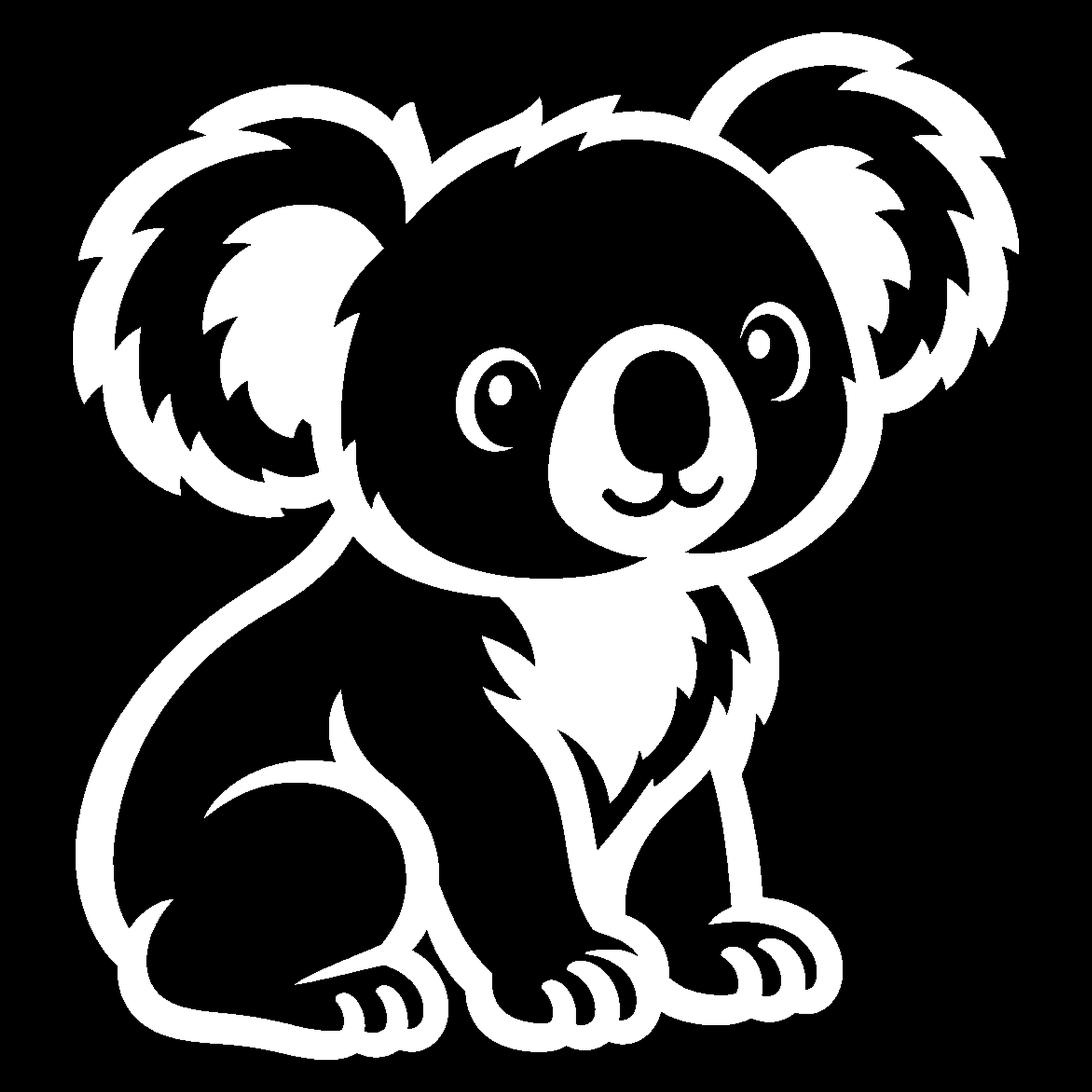 Bakfiets verfsjabloon Dieren: Koala 2 - Koala, Wild dier, Pluizige oren, Knuffelbaar - het ontwerp