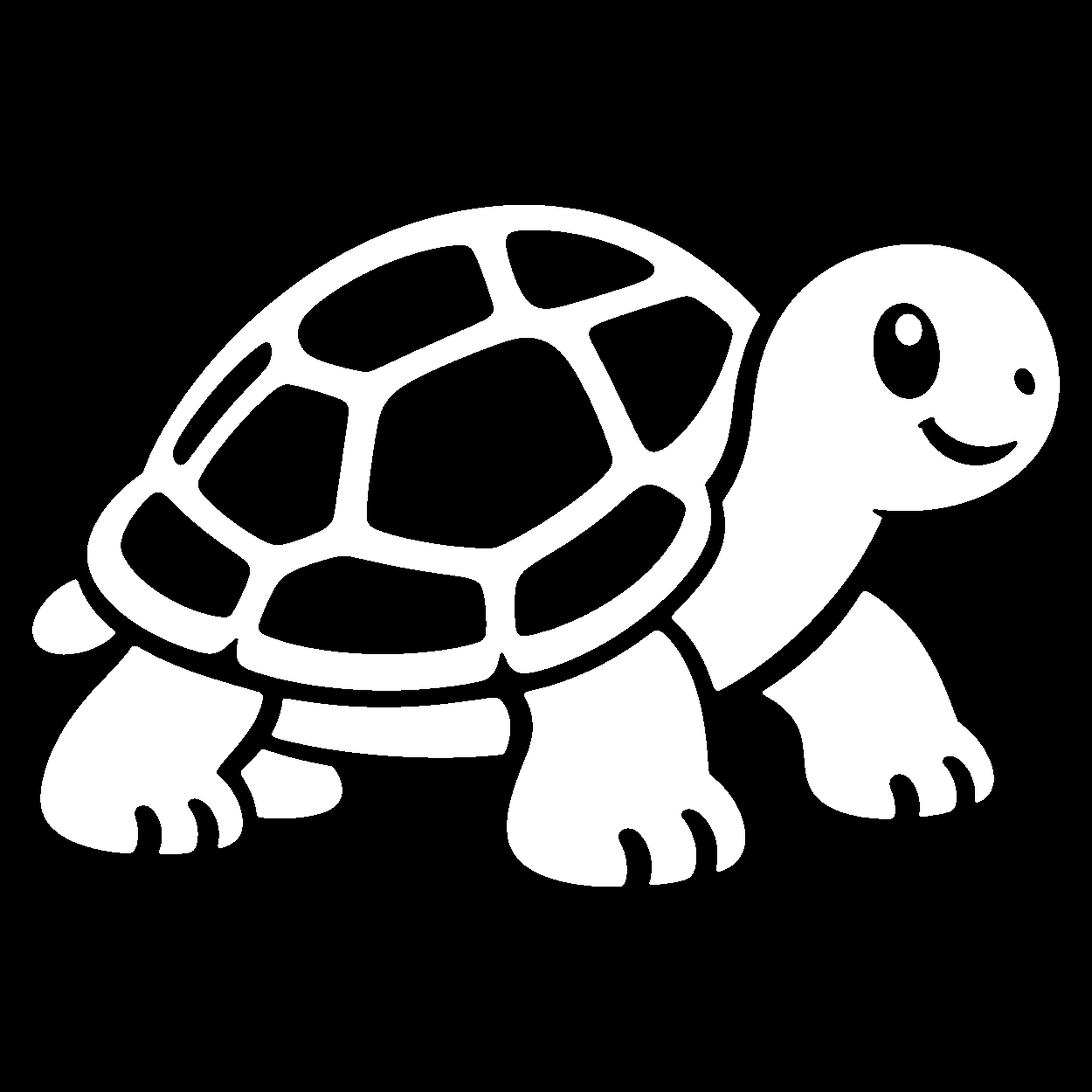 Bakfiets verfsjabloon Dieren: Landschildpad 1 - Landschildpad, Wild dier, Schild, Rustig tempo - het ontwerp