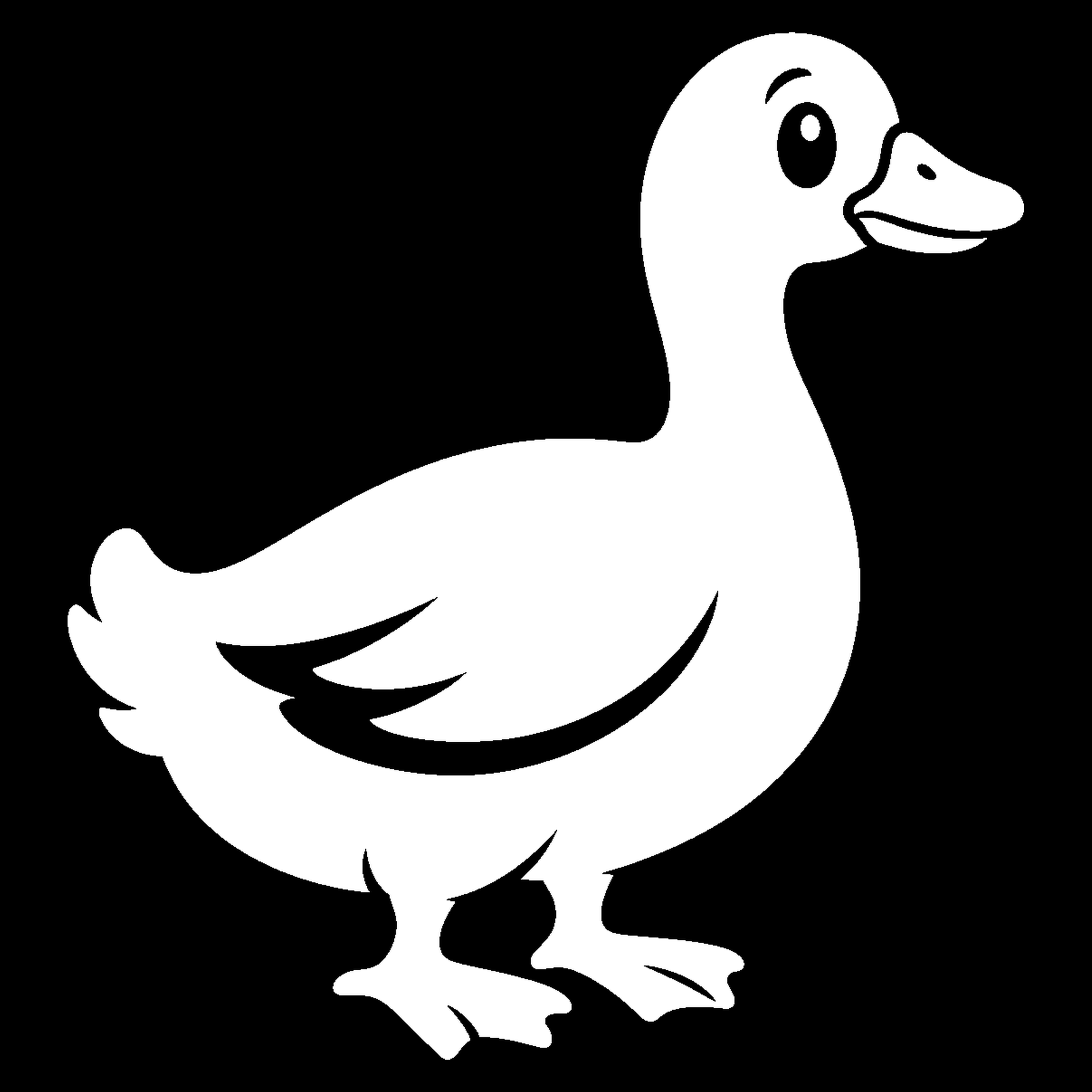 Premium bakfiets sticker Dieren: Gans 1 - Gans, Lange hals, Snavel, Gegoten vinyl - het ontwerp