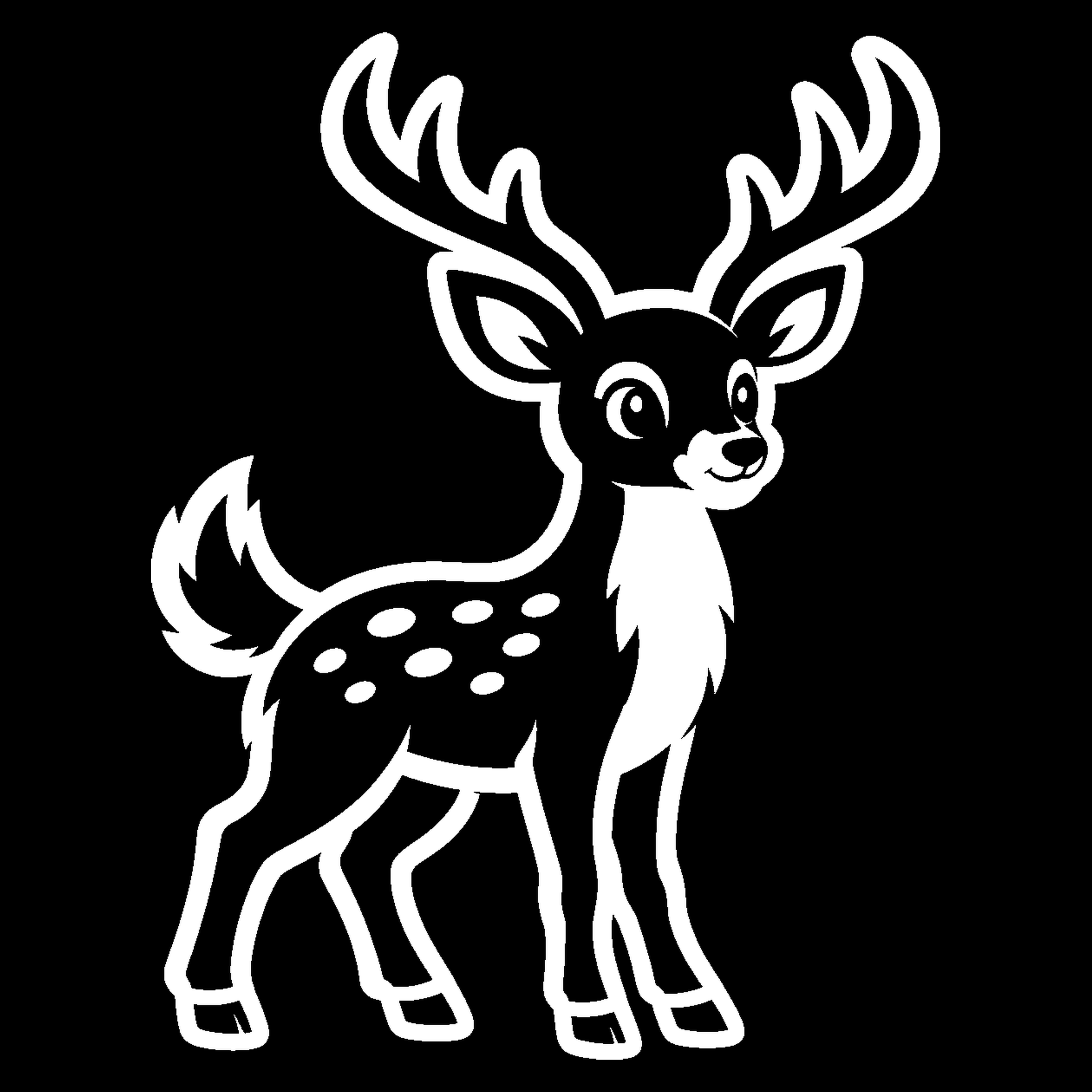 Premium bakfiets sticker Dieren: Hert 2 - Hert, Bosdier, Gewei, Slanke poten - het ontwerp