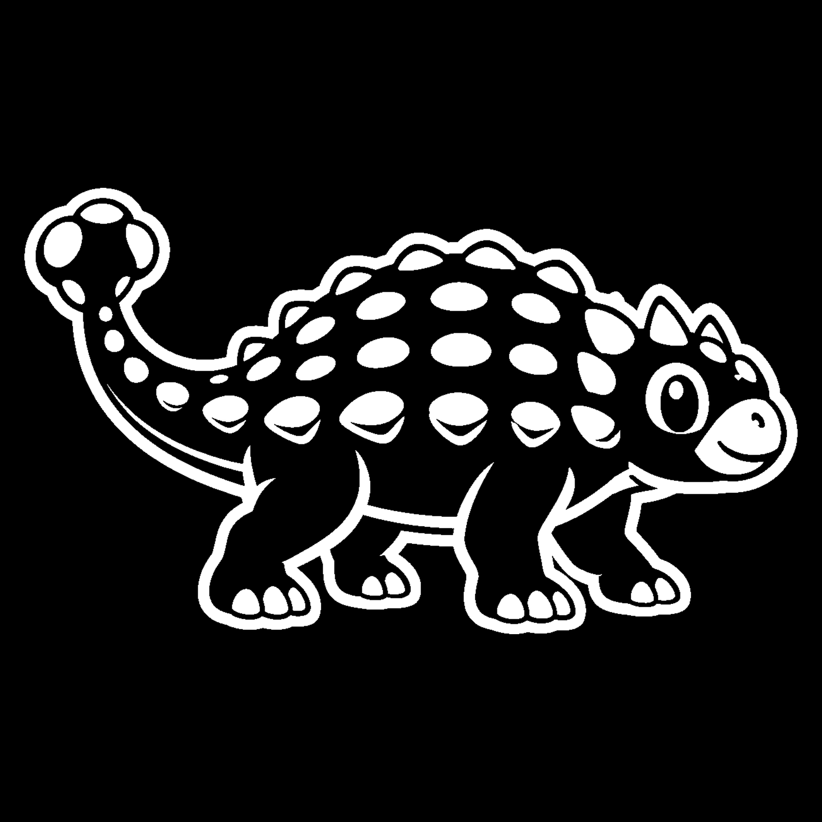 Bakfiets verfsjabloon Dieren: Ankylosaurus 2 - Ankylosaurus, Dinosaurus, Dino, Oertijd - het ontwerp
