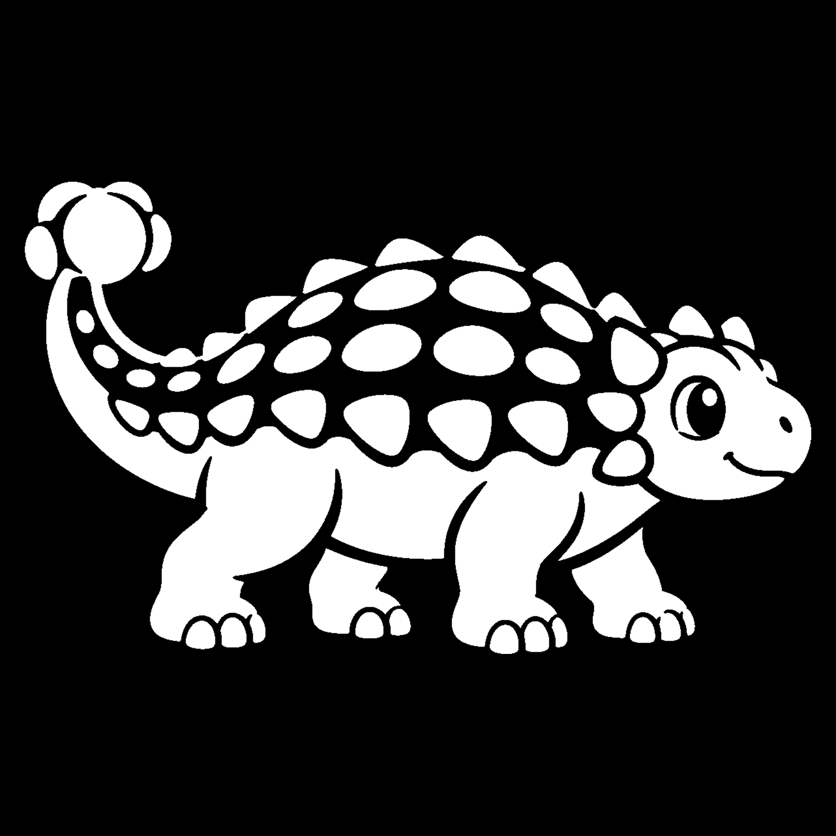 Bakfiets verfsjabloon Dieren: Ankylosaurus 1 - Ankylosaurus, Dinosaurus, Dino, Oertijd - het ontwerp