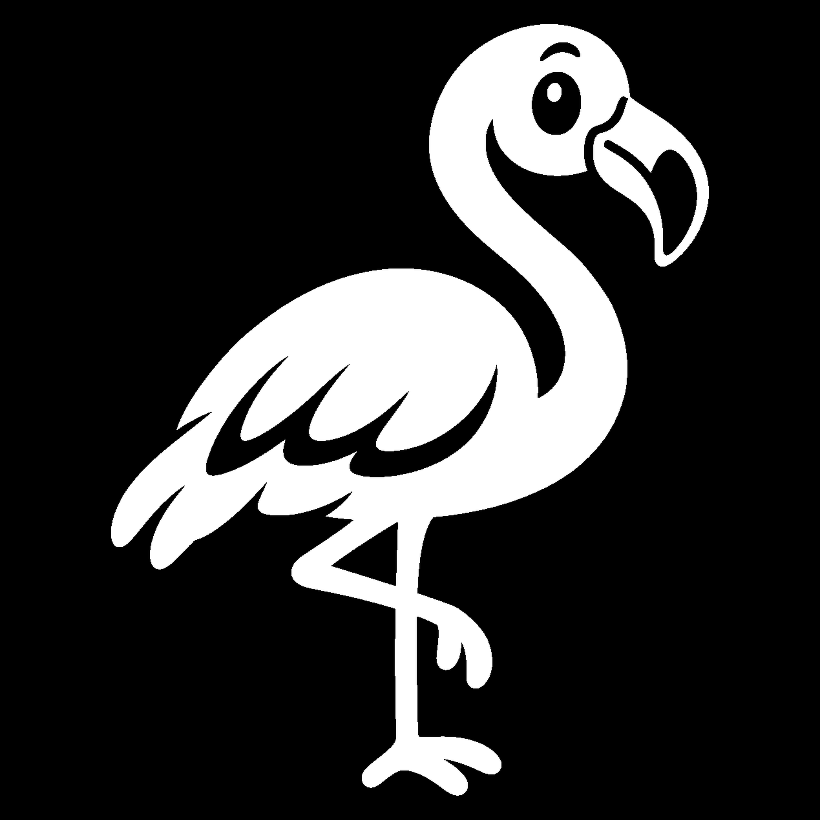 Premium bakfiets sticker Dieren: Flamingo 1 - Flamingo, Wild dier, Lange poten, Sierlijke hals - het ontwerp
