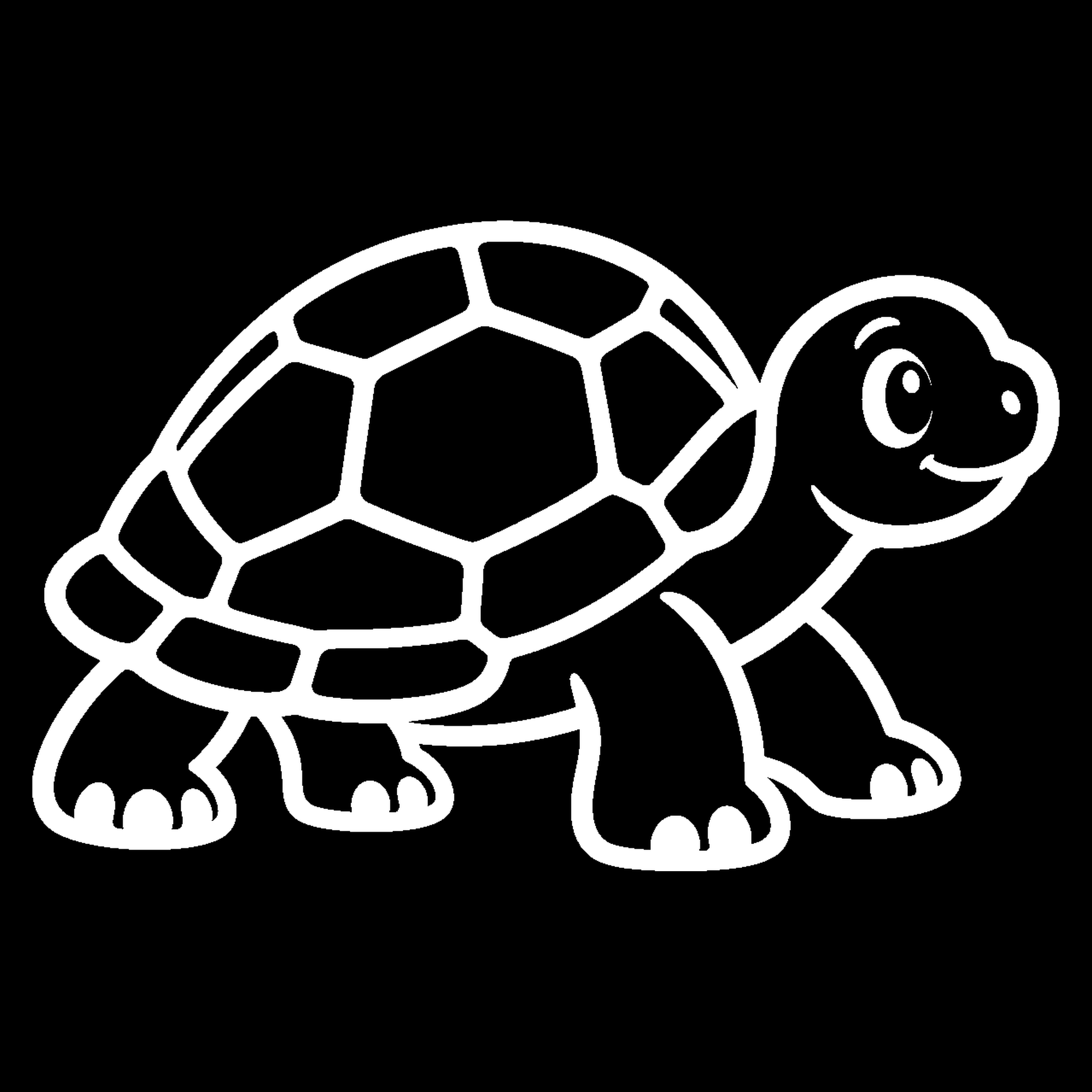 Premium bakfiets sticker Dieren: Landschildpad 2 - Landschildpad, Wild dier, Schild, Rustig tempo - het ontwerp