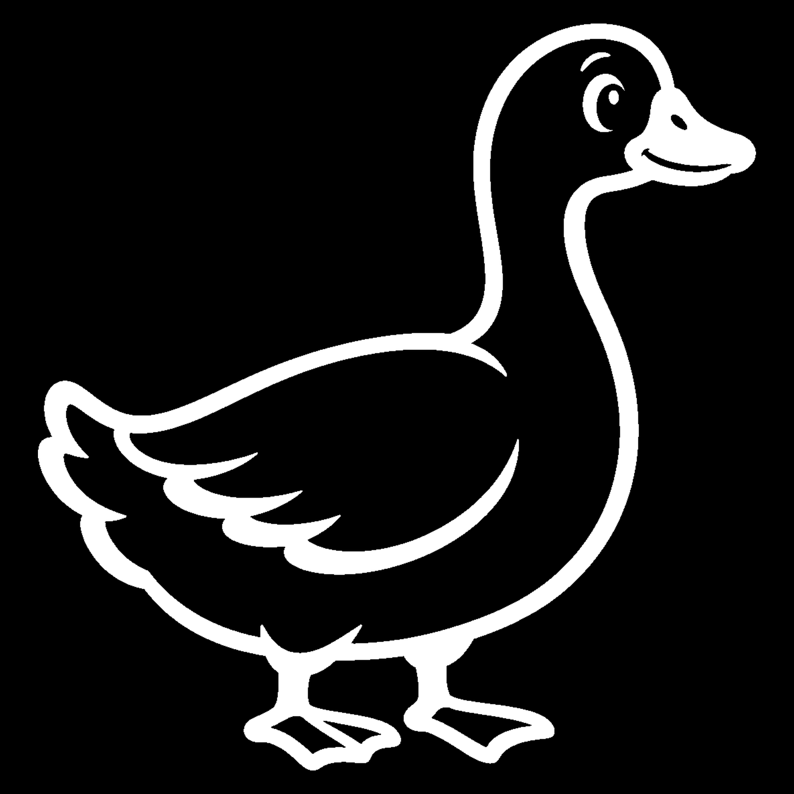 Premium bakfiets sticker Dieren: Gans 2 - Gans, Lange hals, Snavel, Gegoten vinyl - het ontwerp