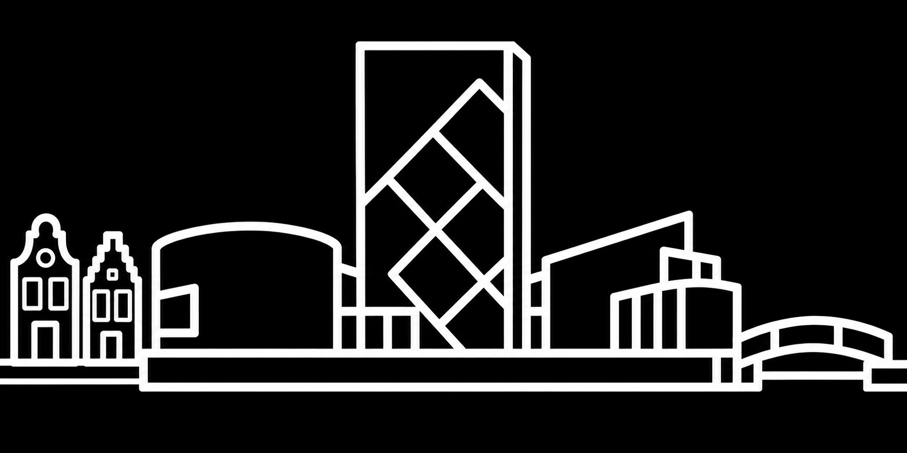 Bakfiets verfsjabloon Groningen: Groninger Museum & skyline - het ontwerp