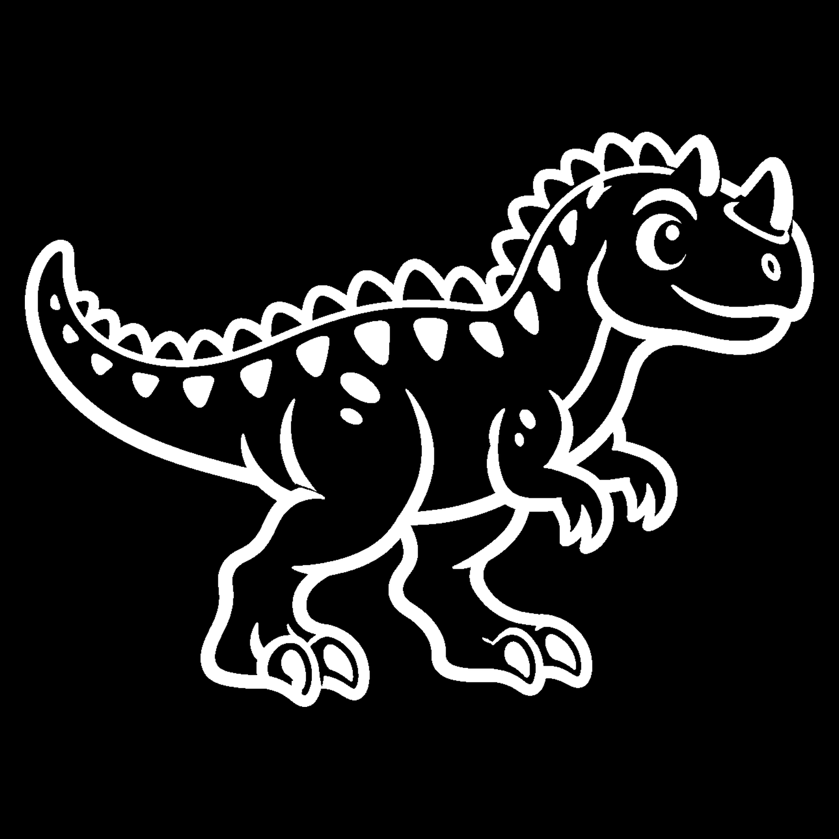 Bakfiets verfsjabloon Dieren: Ceratosaurus 2 - Ceratosaurus, Dinosaurus, Dino, Oertijd - het ontwerp
