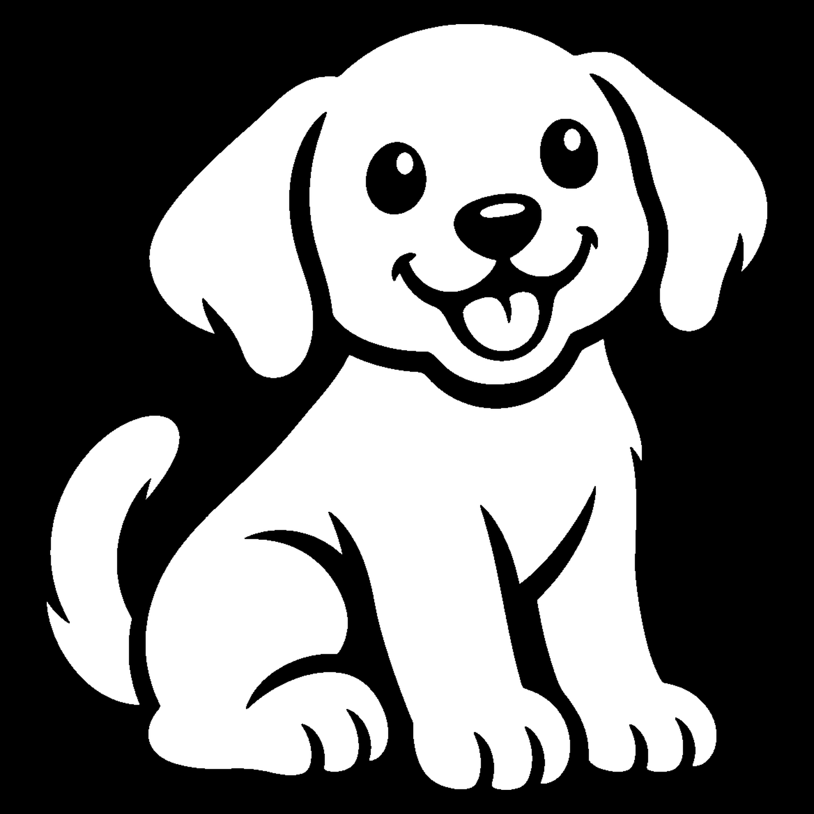Bakfiets verfsjabloon Dieren: Labrador 1 - Hond, Labrador, Huisdier, Zelfklevend sjabloon - het ontwerp