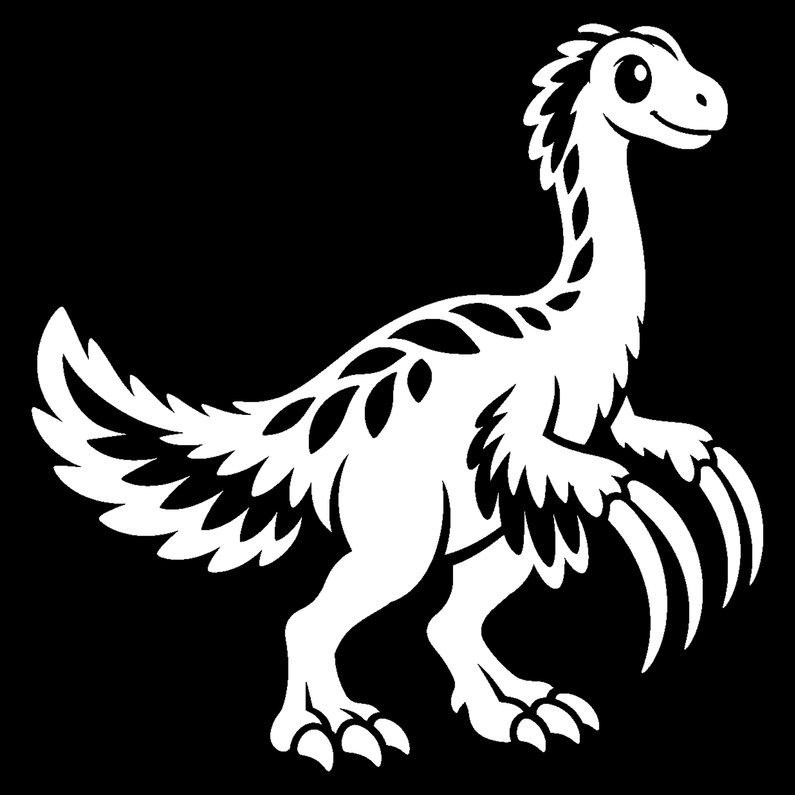 Premium bakfiets sticker Dieren: Therizinosaurus 1 - Therizinosaurus, Dinosaurus, Dino, Oertijd - het ontwerp