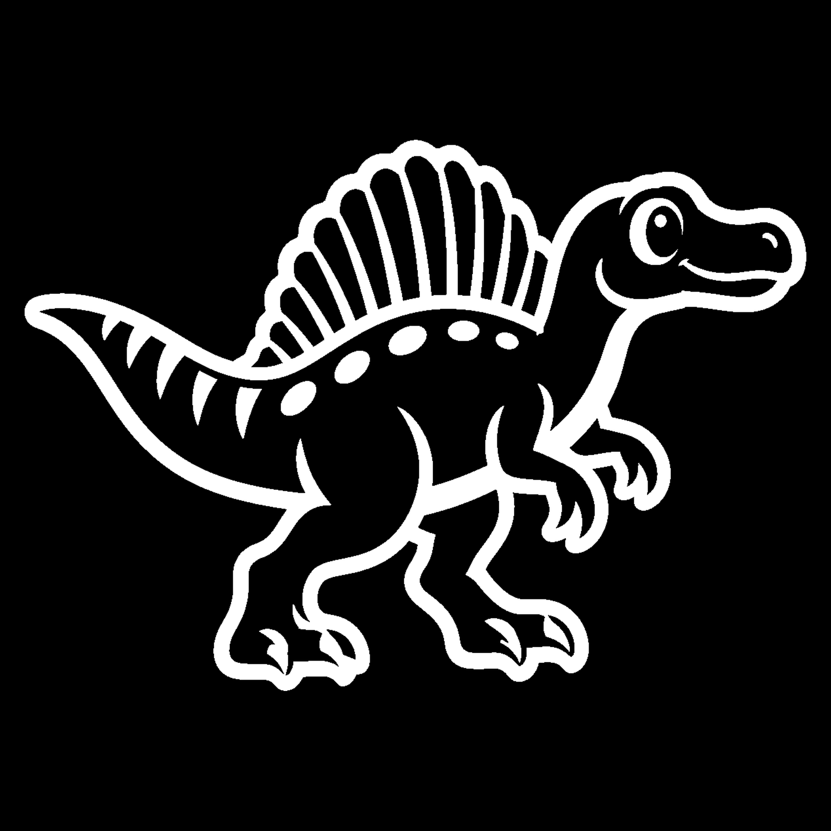 Bakfiets verfsjabloon Dieren: Spinosaurus 2 - Spinosaurus, Dinosaurus, Dino, Oertijd - het ontwerp