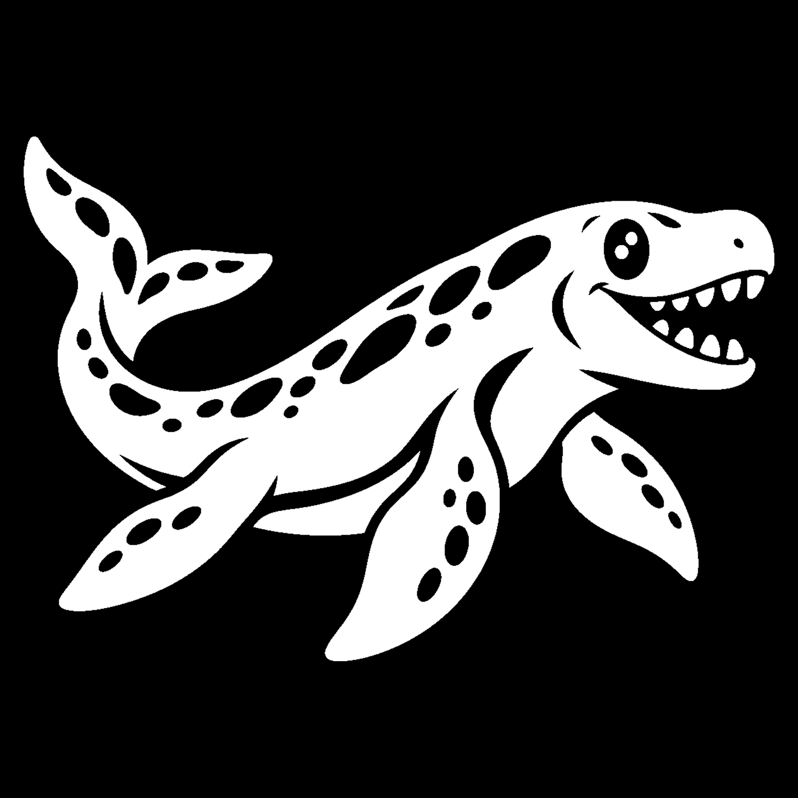 Bakfiets verfsjabloon Dieren: Mosasaurus 1 - Mosasaurus, Dinosaurus, Dino, Oertijd - het ontwerp