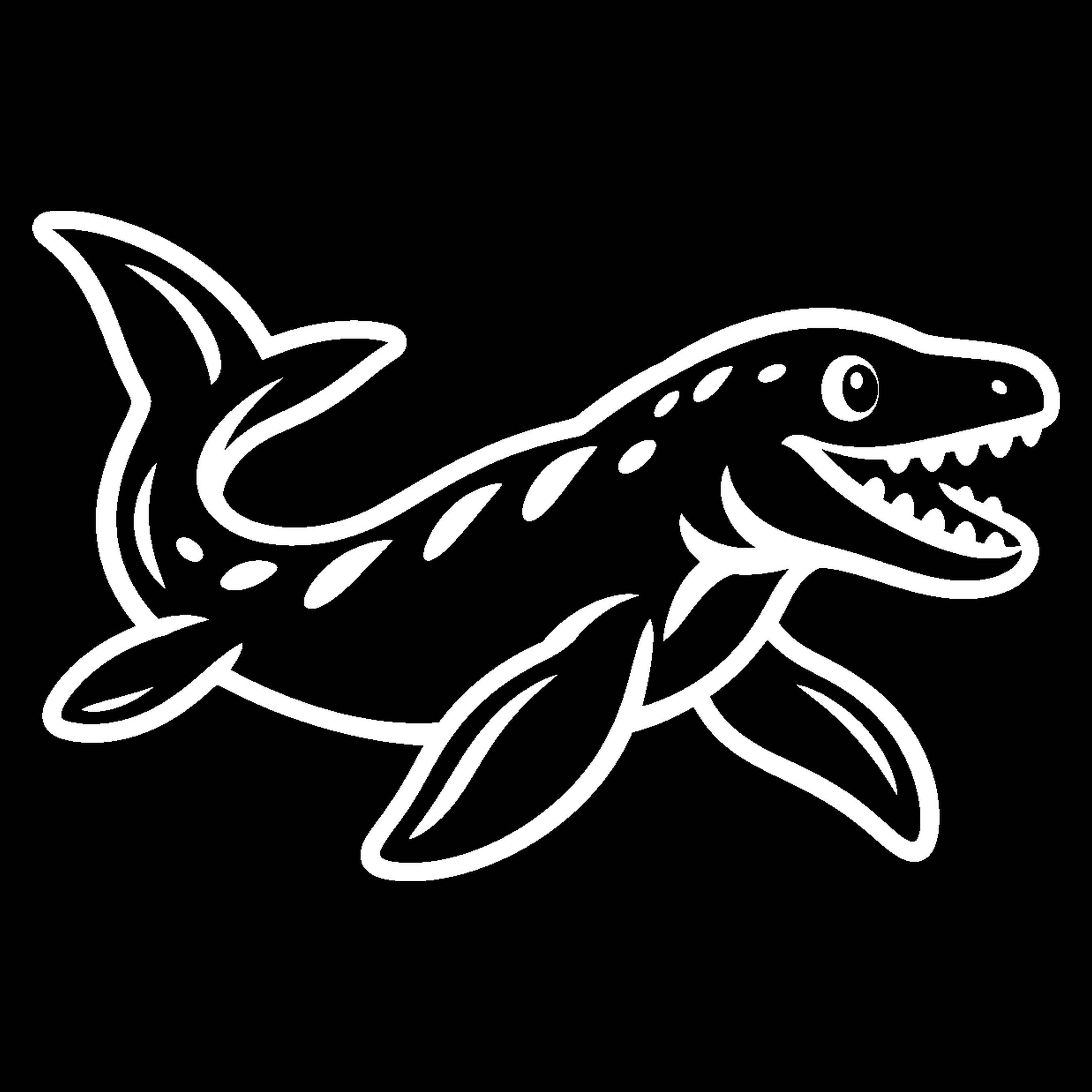 Bakfiets verfsjabloon Dieren: Mosasaurus 2 - Mosasaurus, Dinosaurus, Dino, Oertijd - het ontwerp