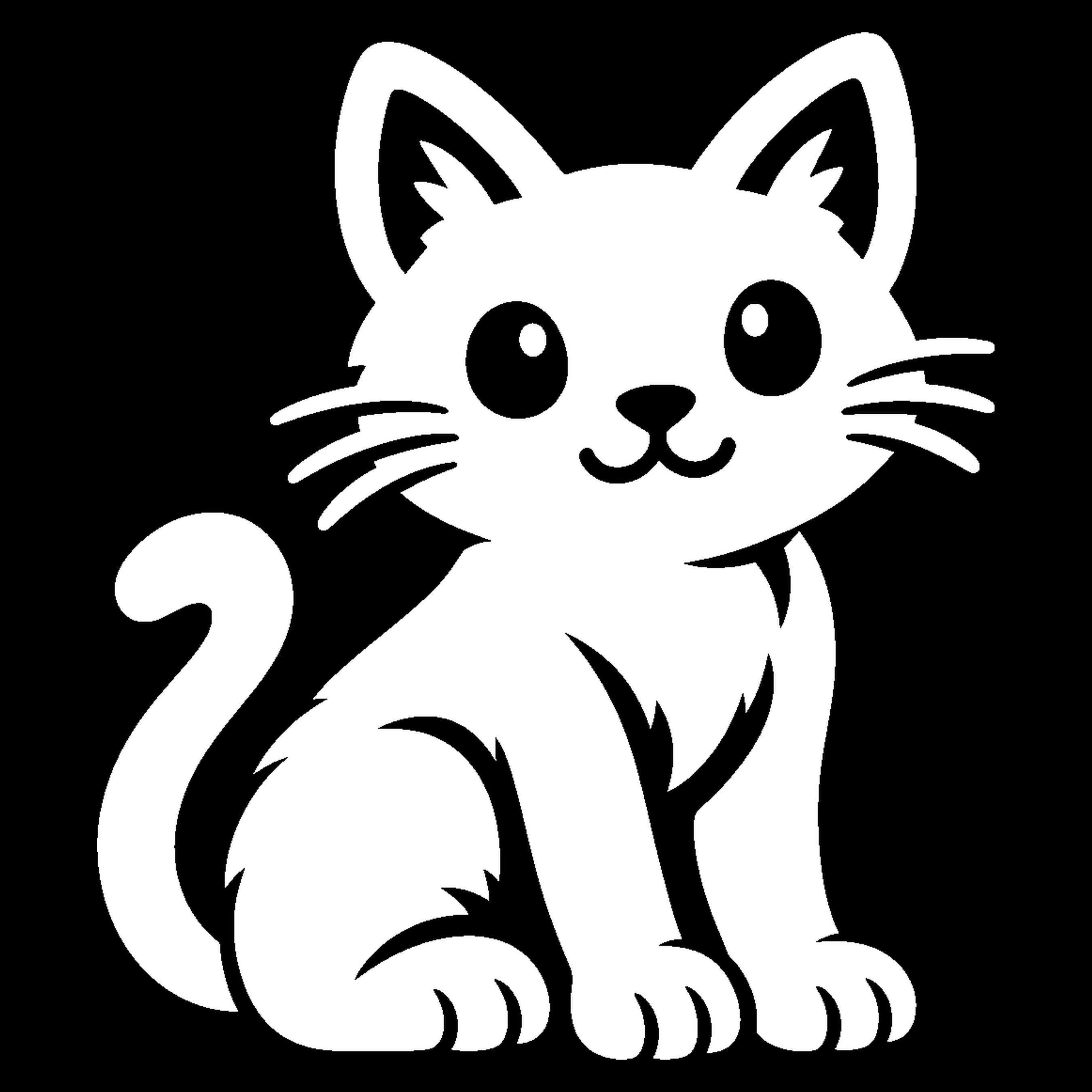 Premium bakfiets sticker Dieren: Kater 1 - Kat, Kater, Huisdier, Gegoten vinyl - het ontwerp