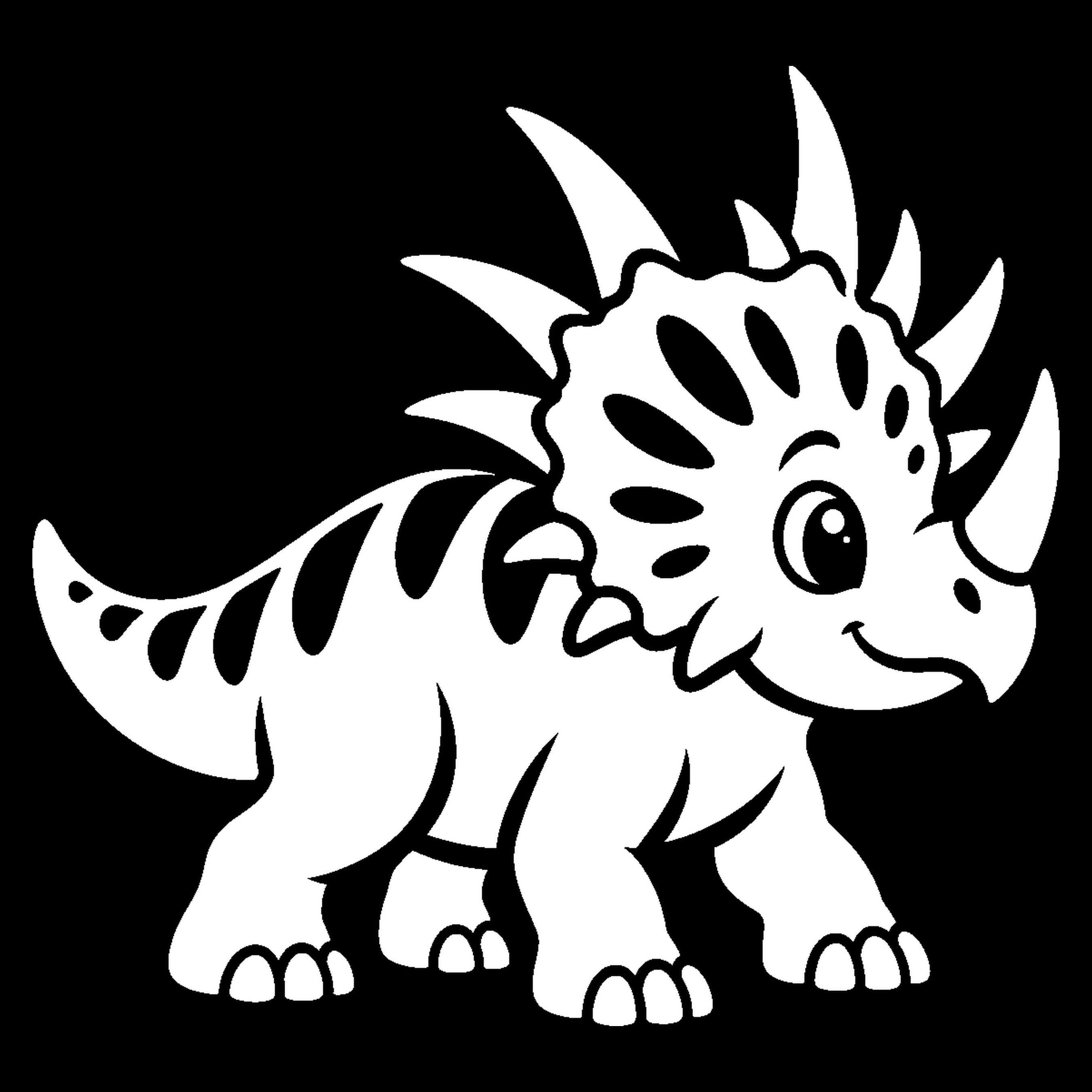 Premium bakfiets sticker Dieren: Styracosaurus 1 - Styracosaurus, Dinosaurus, Dino, Oertijd - het ontwerp
